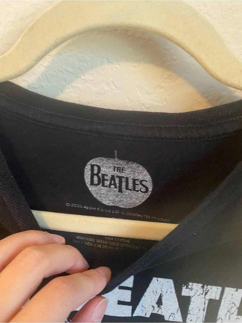 The Beatles Black Short Sleeve T-Shirt with Abbey Road Print